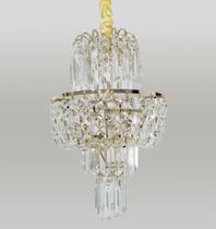 Lustre de Cristal Legítimo K9 Imperial Dourado - Dubai