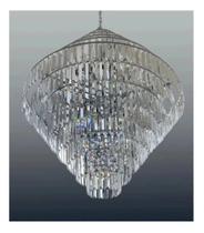 Lustre De Cristal Legitimo K9 Imperial Prata Pé Direito Alto - Dubai - Iluminação
