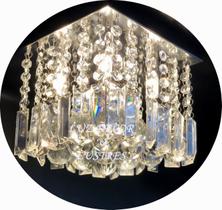Lustre De Cristal Legítimo K9 Plafon Com Lâmpada BQ Inclusa