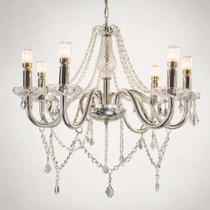 Lustre De Cristal Legítimo Luxuoso Candelabro Pendente Clássico Transparente 8 Braços Lustre De Cristal Legítimo Luxuoso Candelabro Pendente Clássico Transparente 8 Braços