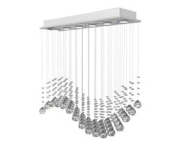 Lustre De Cristal Legitimo Onda 62X20Cm Sala De Estar Mesa Jantar Living L307