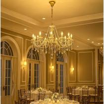 Lustre De Cristal Luminária Luxuoso Ambar Com 18 Braços Luxo Moderno