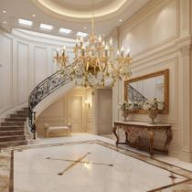 Lustre De Cristal Luminária Luxuoso Ambar Com 18 Braços