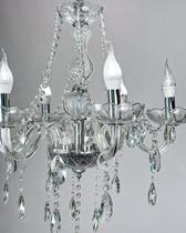 Lustre De Cristal Luminária Luxuoso Transparente 06 Braços Lustre De Cristal Luminária Luxuoso Transparente 06 Braços