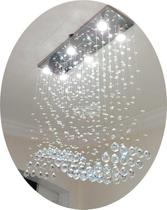 Lustre De Cristal P/ Mesa De Jantar Com 06 Lâmpadas Gu10 Lustre De Cristal P/ Mesa De Jantar Com 06 Lâmpadas Gu10