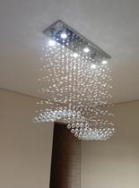 Lustre de Cristal para mesa de jantar com 70cm de altura Lustre de Cristal para mesa de jantar com 70cm de altura