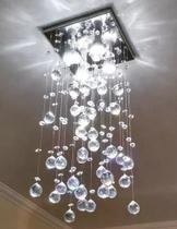 Lustre De Cristal Para Sala De Estar Com 4 Lâmpadas Inclusas