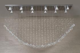 Lustre De Cristal Para Sala de Estar Com Base De Inox 1mx20