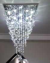 Lustre de cristal para sala de jantar/estar,base de inox polido 42x42cm , com 70cm de altura Lustre de cristal para sala de jantar/estar,base de inox polido 42x42cm , com 70cm de altura