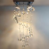 Lustre de cristal para sala, espiral com 70cm de altura, base de inox de 20x20cm Lustre de cristal para sala, espiral com 70cm de altura, base de inox de 20x20cm