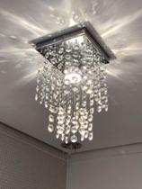 Lustre de cristal para sala,vai montado soquete E27.