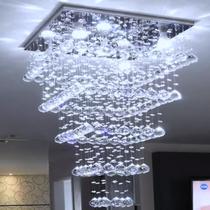 Lustre De Cristal Para Vão De Escada, Pé Direito Duplo - LUZ DECOR