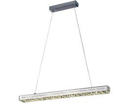 Lustre De Cristal Pendente Tokyo Led Strip Retangular Em Barra 12W 4000k Sala