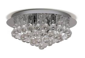 Lustre de cristal redondo 30cm x 15cm altura