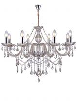 Lustre de Cristal Taschibra Glam Conhaque 8xE14