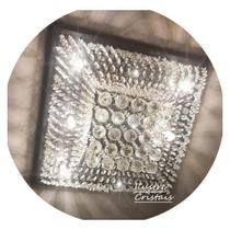 Lustre de cristal verdadeiro 45x45 cm sala, quarto