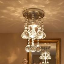 Lustre de Cristal Verdadeiro K9 14 cm de diâmetro 20 Cm De Altura ILUSTRE CRISTAIS