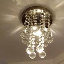 Lustre de cristal verdadeiro redondo 20 cm de altura