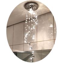 Lustre de cristal verdadeiro redondo em espiral 60 cm ILUSTRE CRISTAIS
