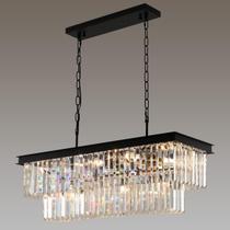 Lustre de cristal Weesalife 11-Light Black 85x28cm