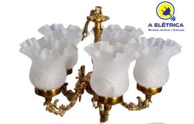 lustre de ferro colonial com 6 braços de ferro - lustre colina