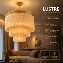 Lustre de Franja Sofisticado Artesanal Premium Alto Padrão Feito à Mão Sob Encomenda Lustre de Franja Sofisticado Artesanal Premium Alto Padrão Feito à Mão Sob Encomenda
