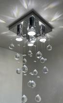 Lustre de luxo com modelo em chuva para laje, gesso drywall, forro de PVC e/ou madeira