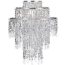 Lustre de teto Abajur Waneway Large Silver 3 camadas