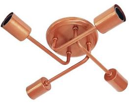 Lustre De Teto Industrial Retrô para 4 Lâmpadas - Plafon Retrô Aranha Sputnik