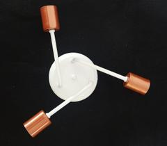 Lustre De Teto/Parede Industrial para 3 Lâmpadas - Plafon/Arandela Retrô Aranha Sputnik Cores