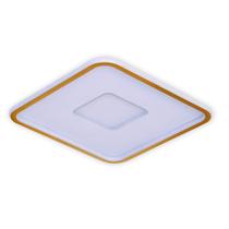 Lustre de teto quadrados 2 em 1 branco com dourado