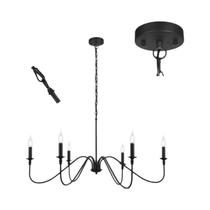 Lustre De Teto Retro Preto E Dourado Estilo Vintage Americano Para Sala De Estar E Jantar E14