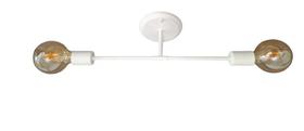 Lustre de Teto Tocha Dupla - Palfon Moderno Clean Sputinik P/ 2 Lâmpadas