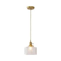 Lustre De Vidro Com Listras Verdes E27, Luminária Pendente Para Sala De Jantar, Cozinha, Café,