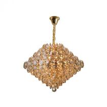 Lustre Diamond Dourado E Champanhe 12 Lampadas - Hevvy