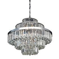 Lustre Dijon 70Cm x 55Cm 12 x e14 Cromado Transparente - Bella Iluminação Lustre Dijon 70Cm x 55Cm 12 x e14 Cromado Transparente - Bella Iluminação