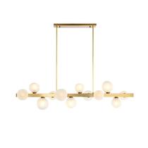 Lustre Esfera Barra Dourada 113CM - Smart Norte