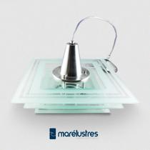 Lustre espacial quadrado filetado Tamanho dos vidros: 33/28/23cm Lustre espacial quadrado filetado Tamanho dos vidros: 33/28/23cm