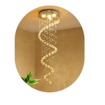 Lustre Espiral 30cm em Cristal Legitimo K9 Para Sala de Jantar