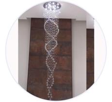 Lustre Espiral Duplo Base 60cm Dm