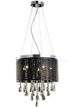 Lustre Estampado Duquesa Florestta - Preto Fosco - Base G9 - Avant