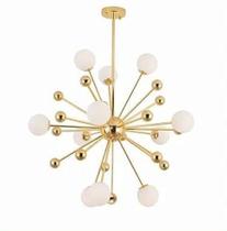 Lustre Estrela Dourada 80Cm