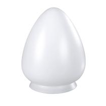 Lustre Globo Pera Fechada para Ventilador de Teto, Plástico Branco Translúcido, boca 10cm, compatível com suporte 10cm, instalação fácil