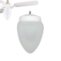 Lustre Globo Pera P/ Ventilador de Teto Poste Luminária Boca 10cm - Branco