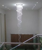 Lustre Grande No Modelo De Espiral, Para Shopping, Com 2,70 Metros De Altura