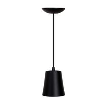 Lustre Industrial Cozinha Ilha Vintage E-27 Balde Preto