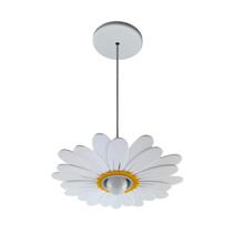 Lustre Infantil Flor Margarida Quarto Bebê Branco Iluminação