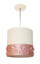 Lustre Infantil Pendente Faixa Flores E Borboletas Branco 25 Lustre Infantil Pendente Faixa Flores E Borboletas Branco 25