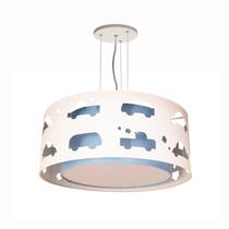 Lustre Infantil Pendente Recorte Carrinhos -40x16