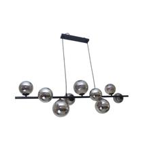 Lustre Jaboticaba 9 Globos Preto Espelhado